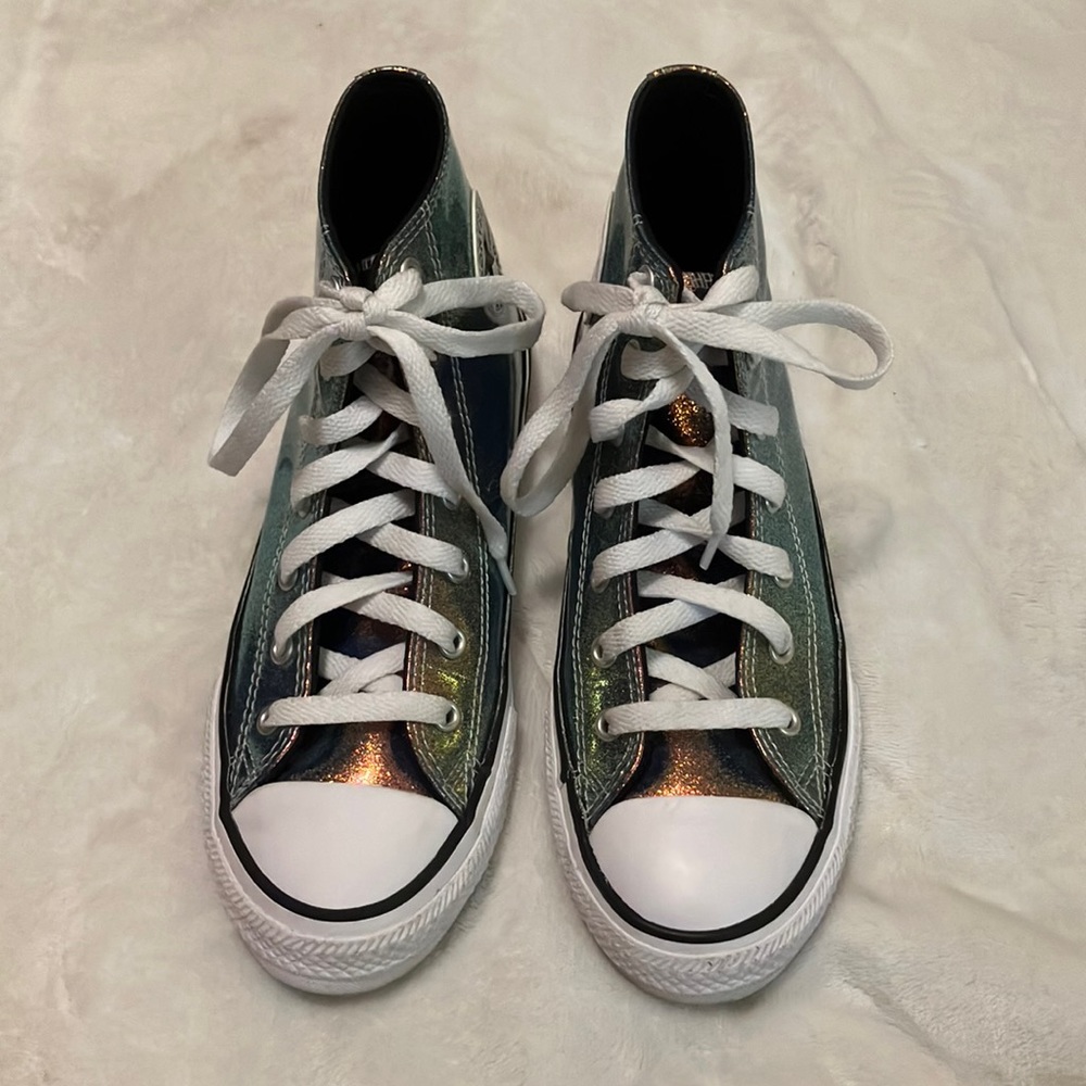 ✨ Iridescent High Top Converse Shoes✨